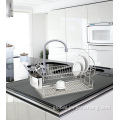 Standing Steel Dish Rack 2 Tier Stainless Steel Dish Drying Rack Supplier